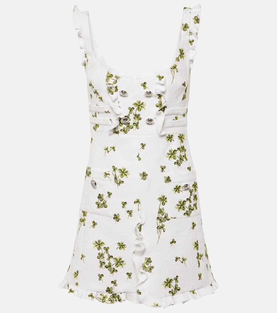 giambattista valli embroidered bouclé minidress