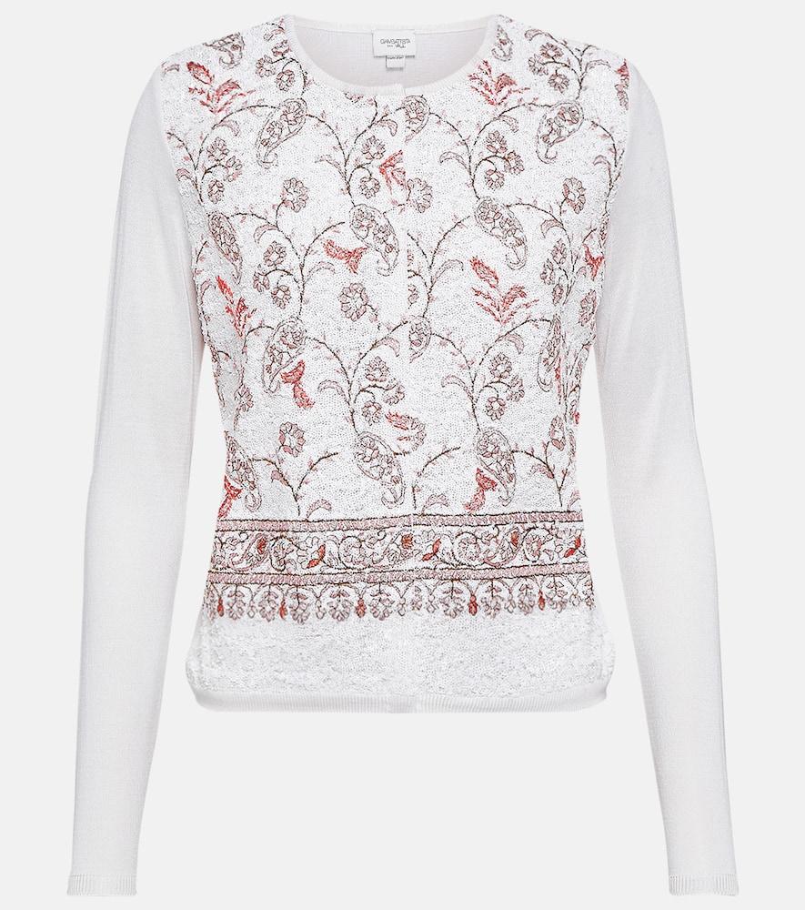 giambattista valli embroidered cashmere and silk cardigan
