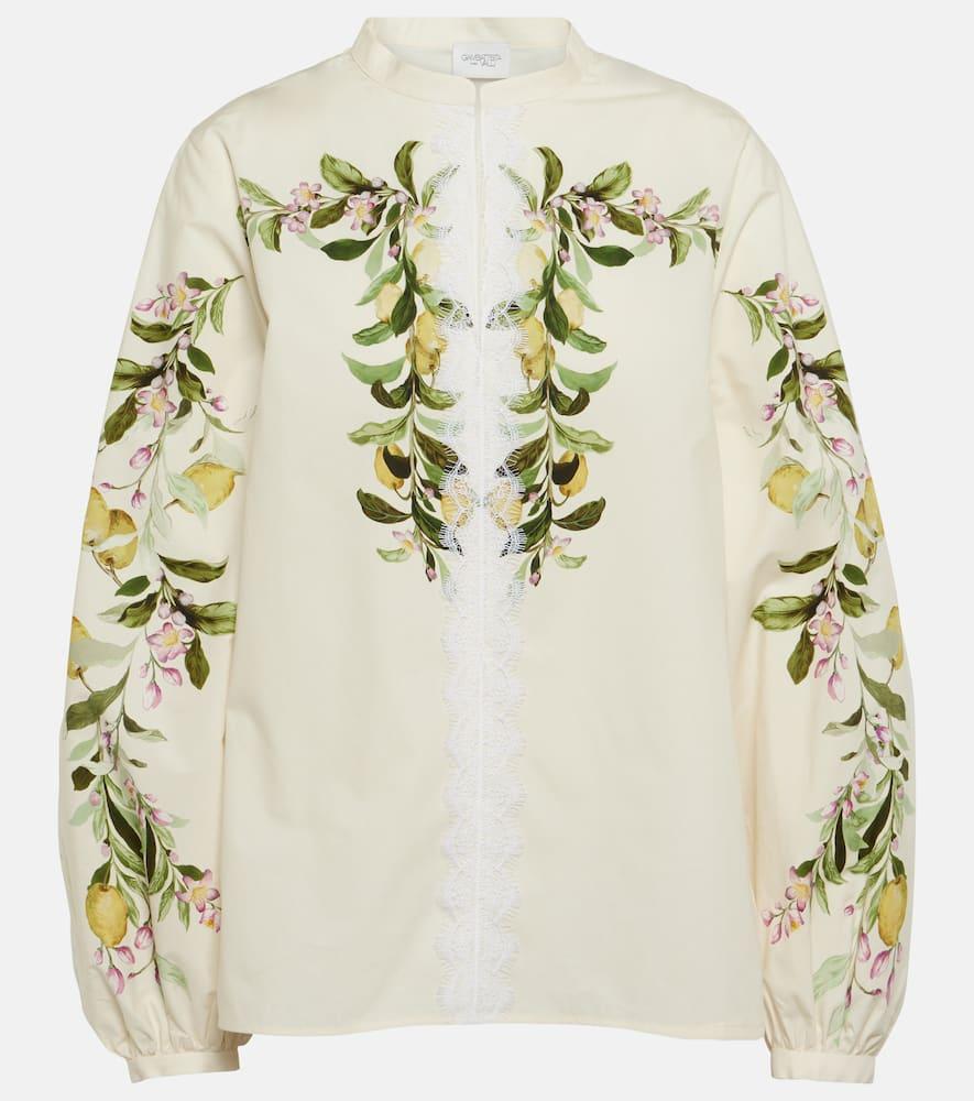 giambattista valli embroidered cotton blouse