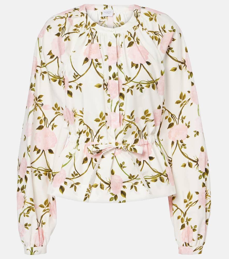 giambattista valli floral cotton blouse