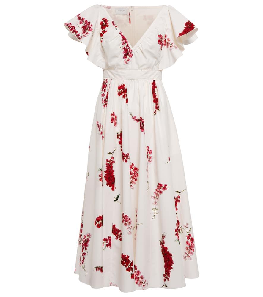 giambattista valli floral cotton midi dress