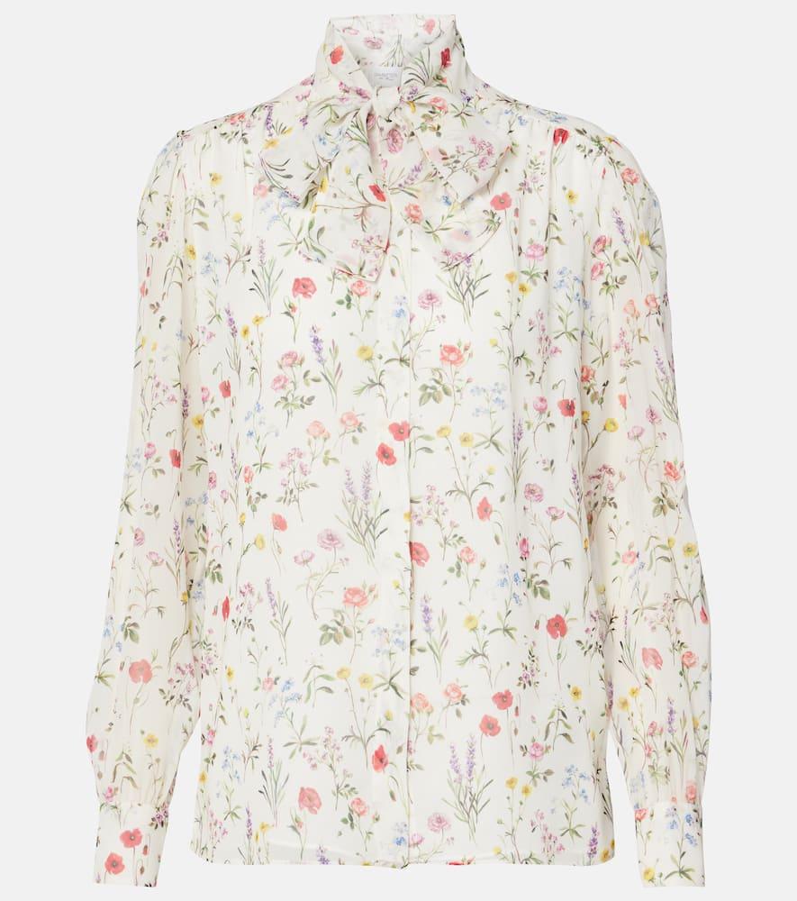 giambattista valli floral silk blouse