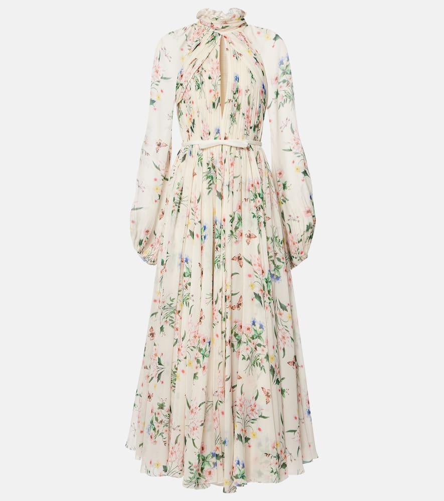 giambattista valli floral silk midi dress