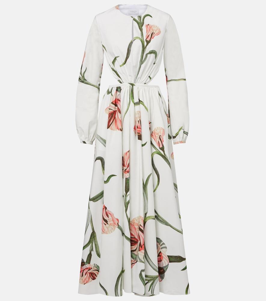 giambattista valli macro carnation cutout poplin maxi dress