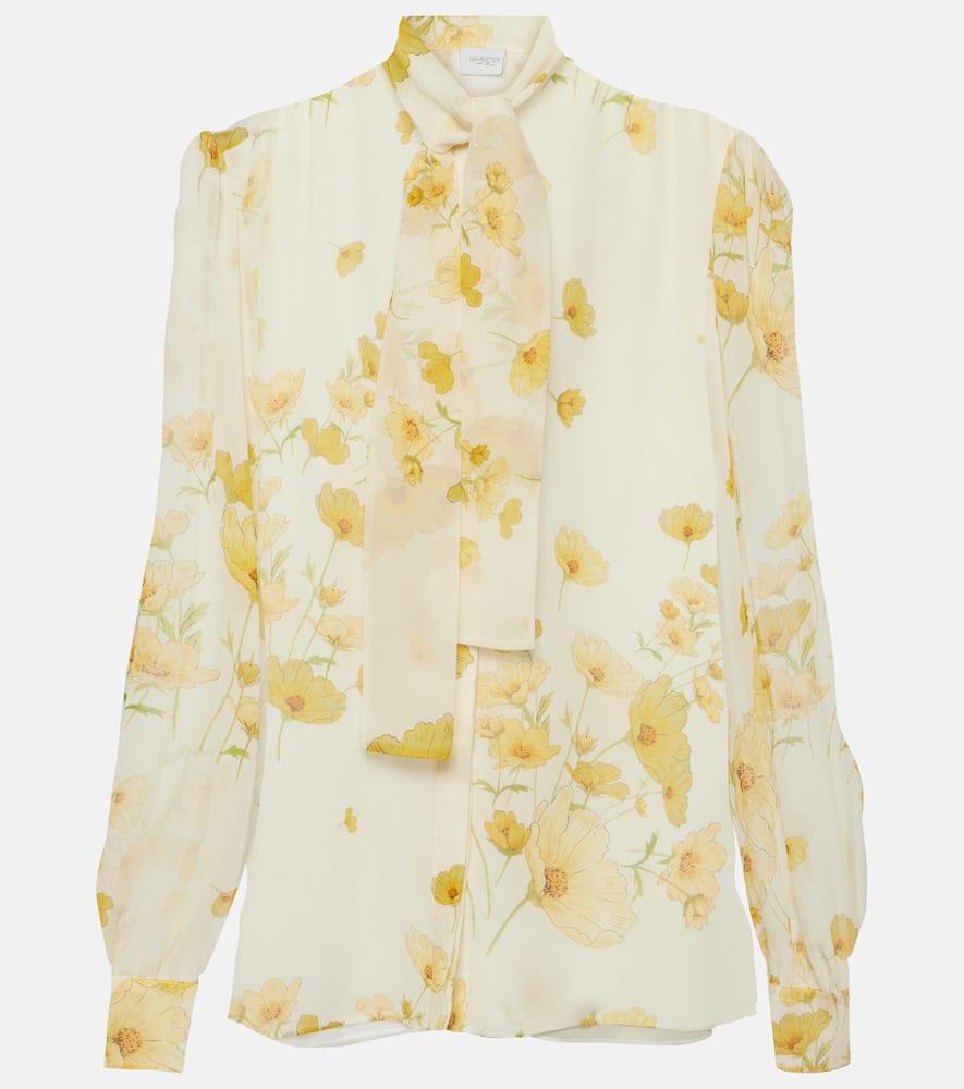 giambattista valli printed silk georgette blouse