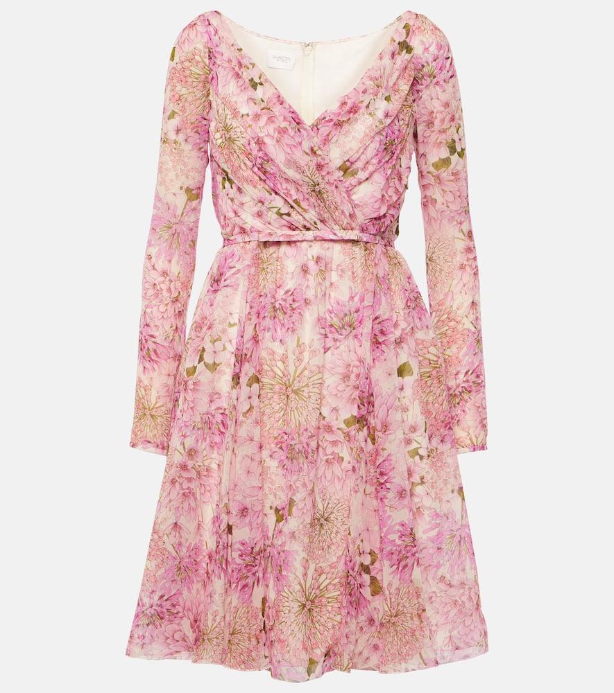 giambattista valli printed silk georgette minidress