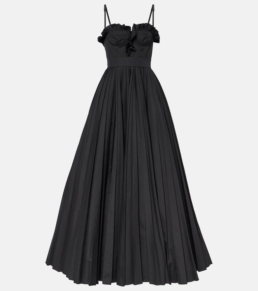 giambattista valli ruched pleated cotton gown