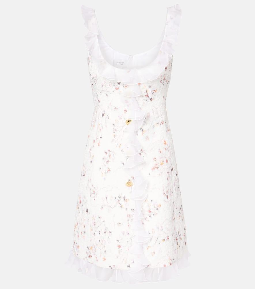 giambattista valli ruffled jacquard minidress