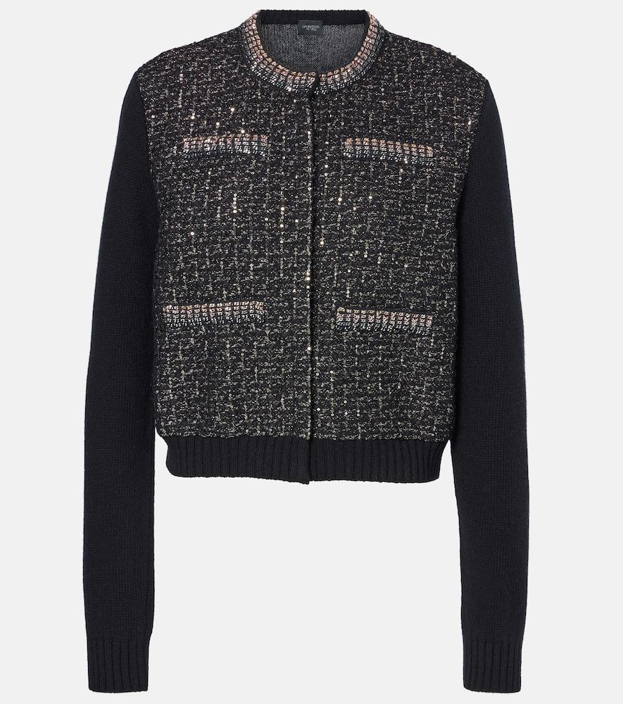 giambattista valli sequined wool cardigan