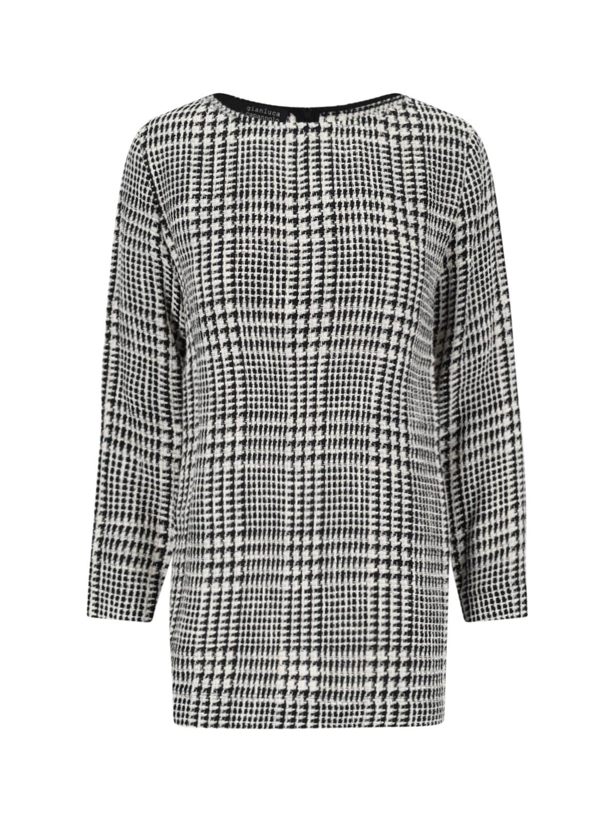 gianluca capannolo houndstooth foot midi dress