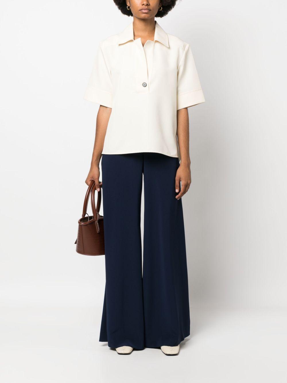 gianluca capannolo trousers blue triacetate polyethylene - women