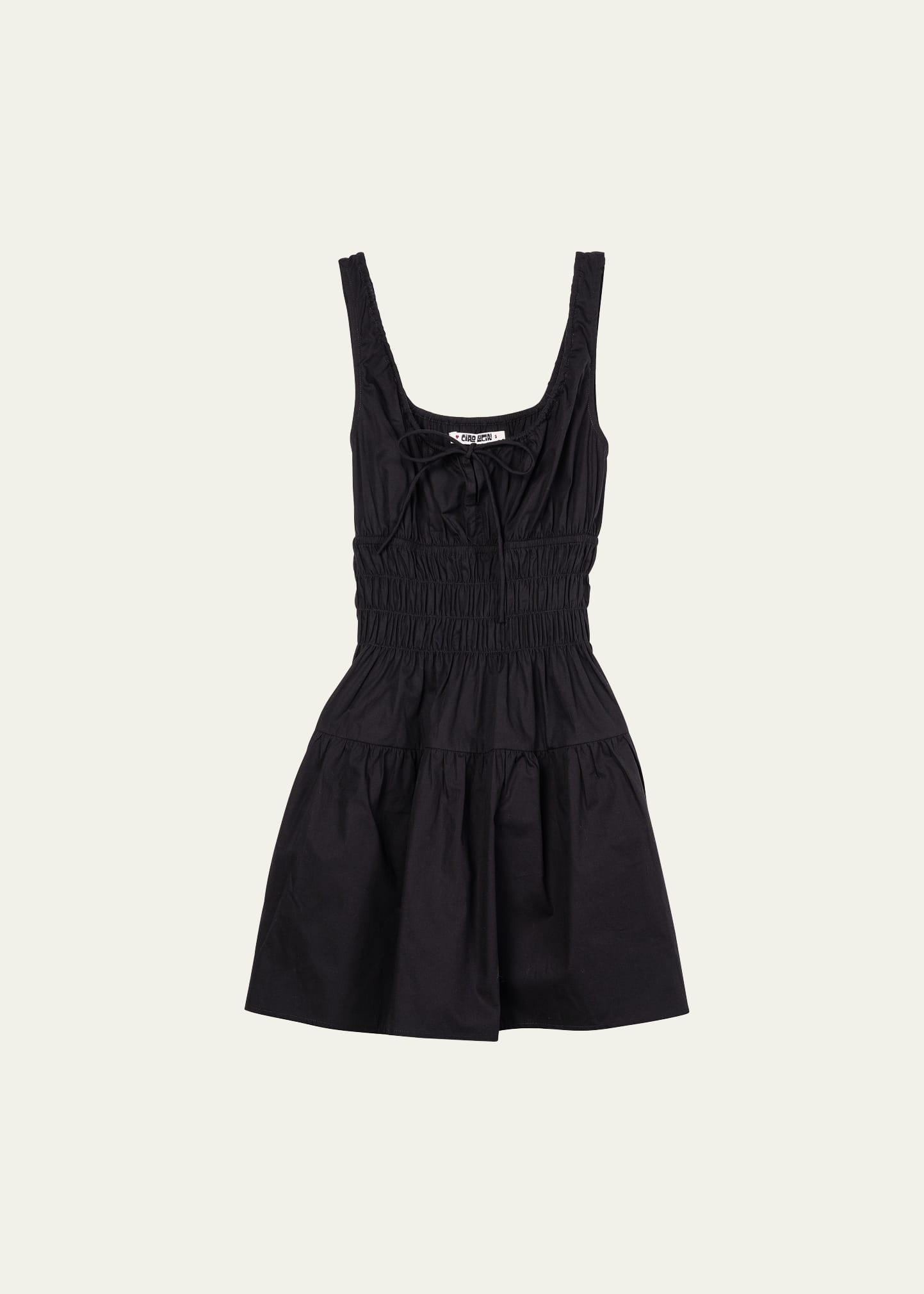 gianluca ruched sleeveless mini dress