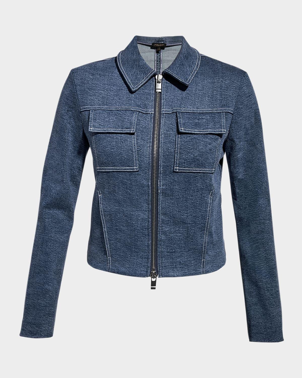 gianna denim zip jacket