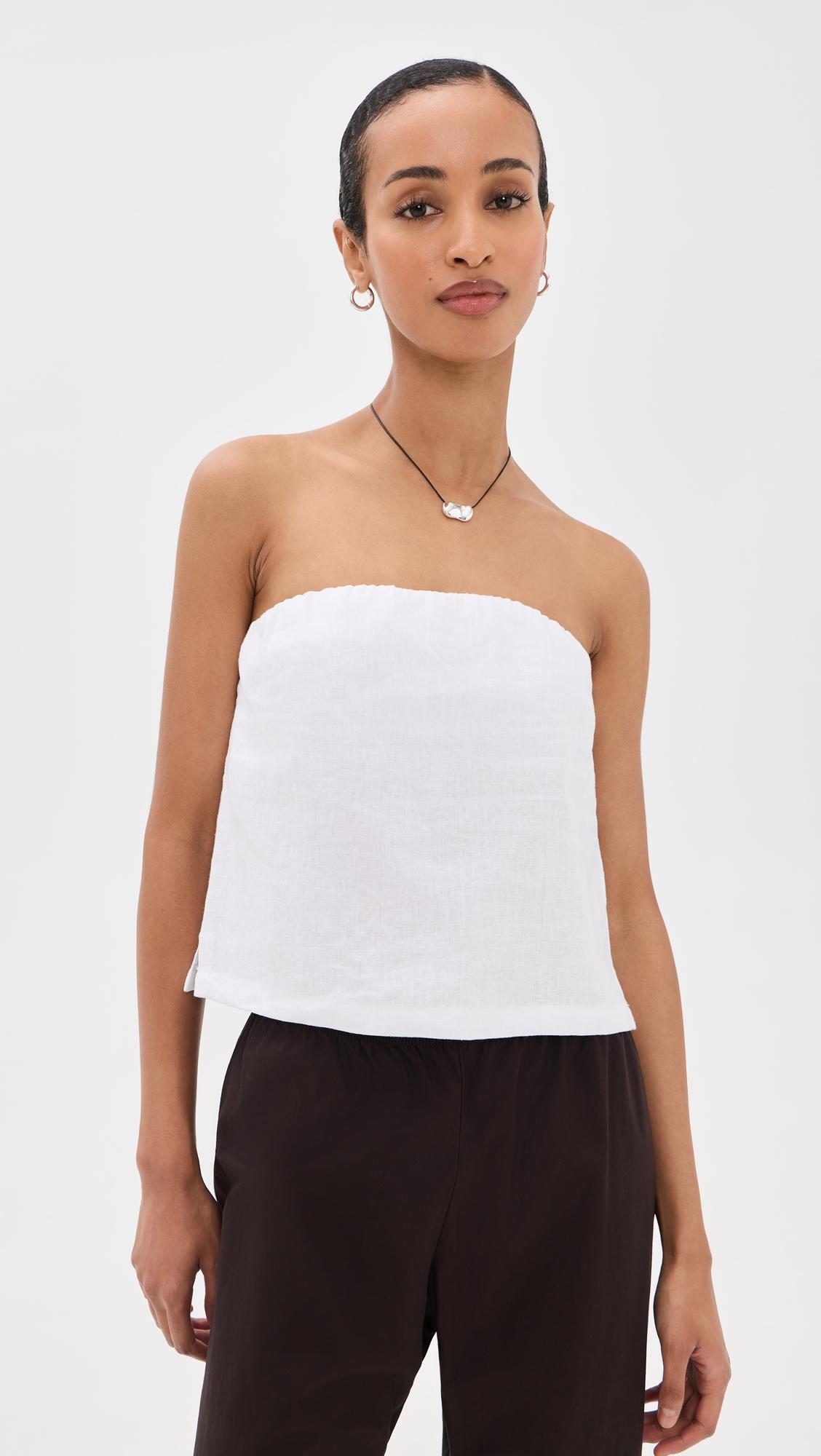 gianna linen tube top