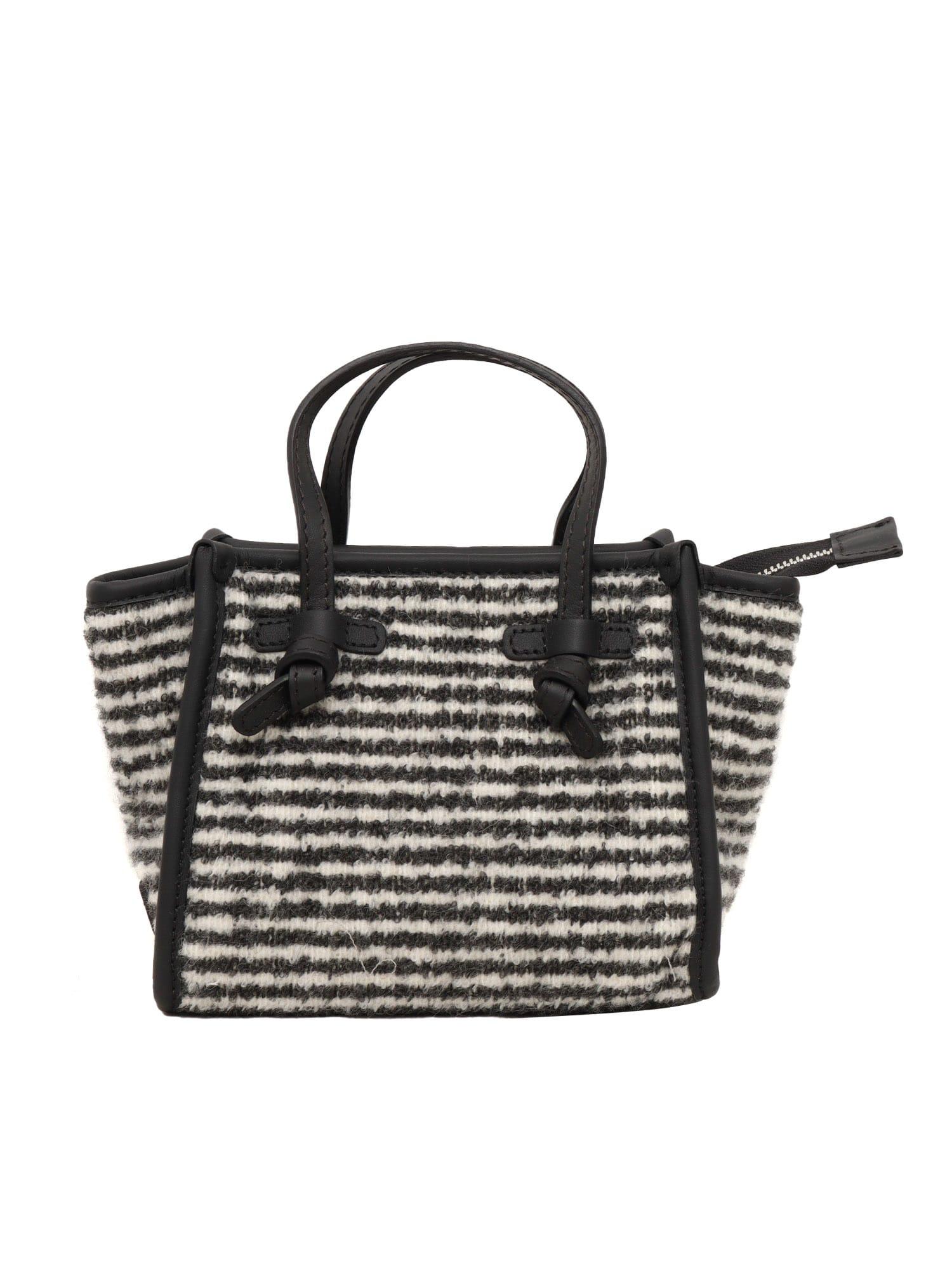 gianni chiarini leather and fabric bag