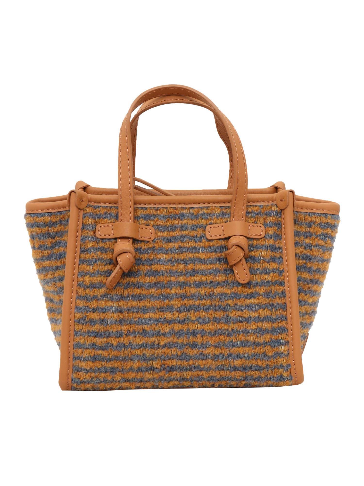 gianni chiarini leather and fabric bag