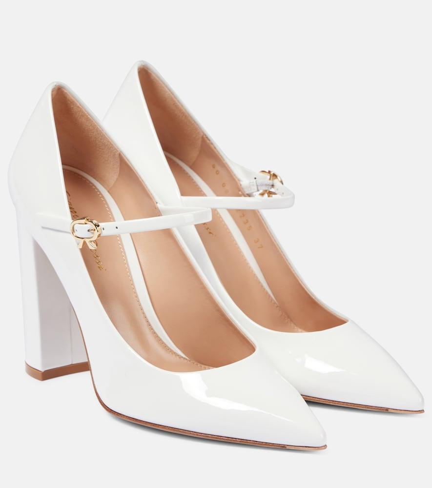 gianvito rossi 100 patent leather mary jane pumps