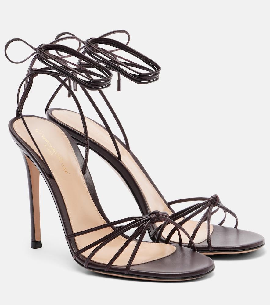 gianvito rossi 105 leather slingback sandals