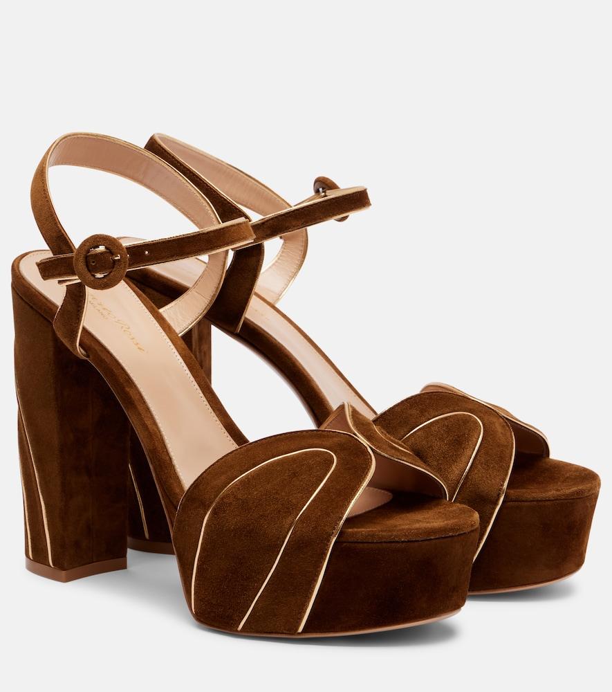 gianvito rossi 125 suede platform sandals