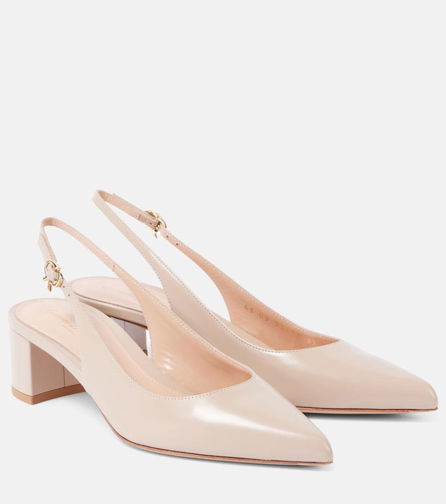 gianvito rossi 45 leather slingback pumps