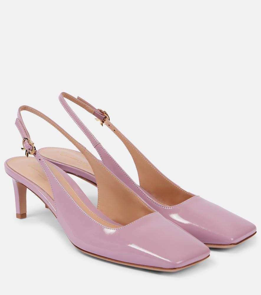 gianvito rossi 55 leather slingback pumps