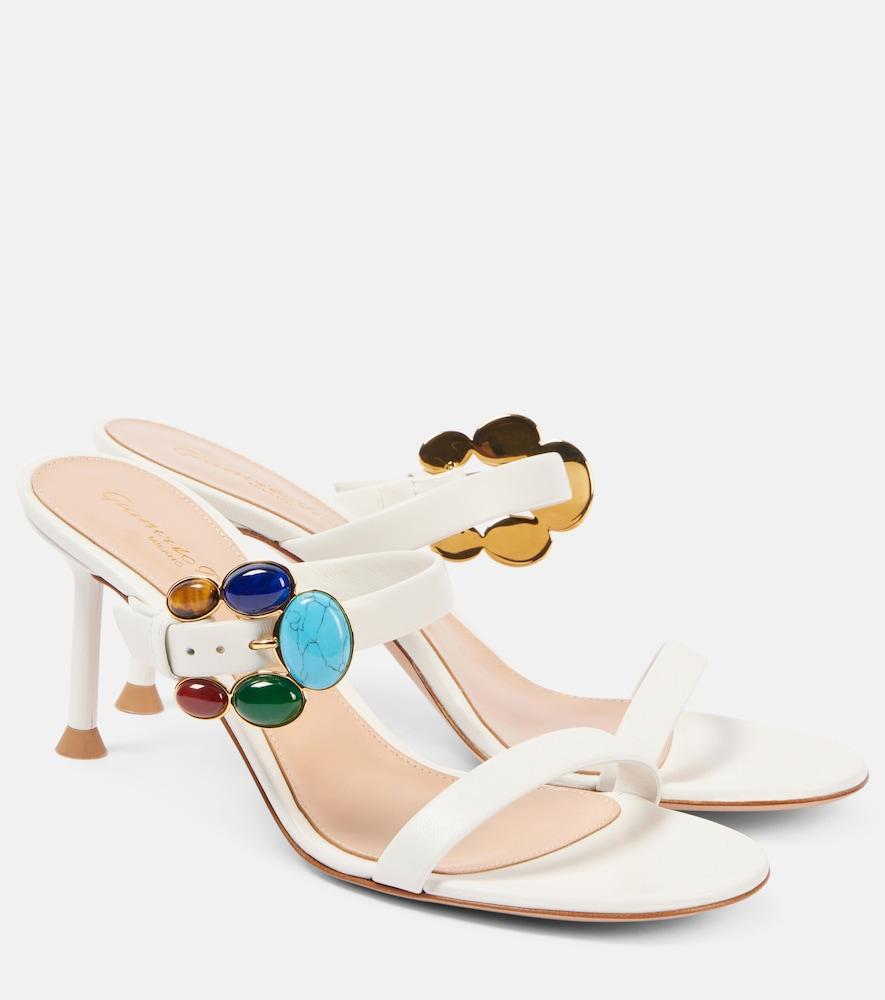 gianvito rossi 70 embellished leather mules