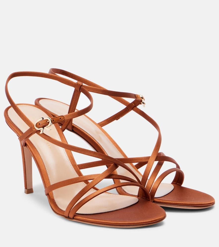 gianvito rossi 85 satin sandals