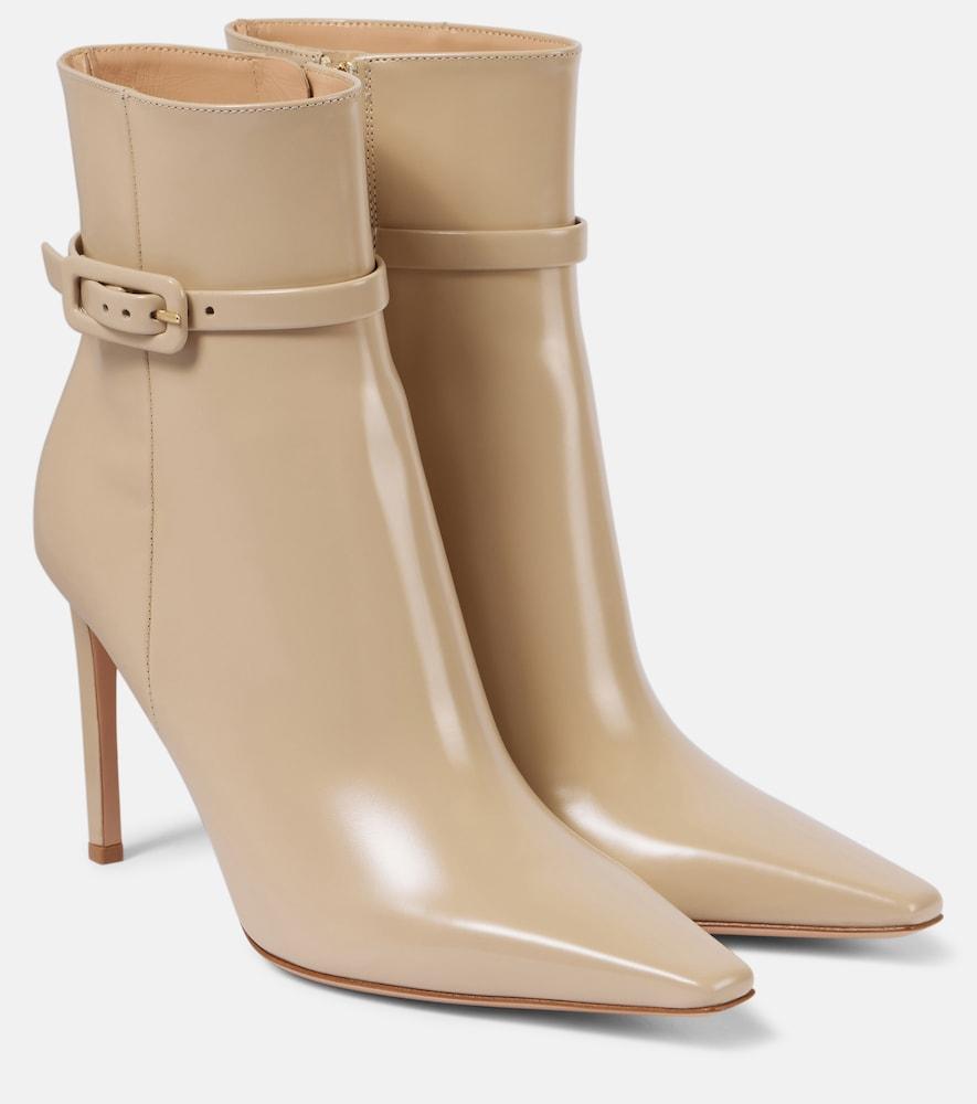 gianvito rossi 95 patent leather ankle boots