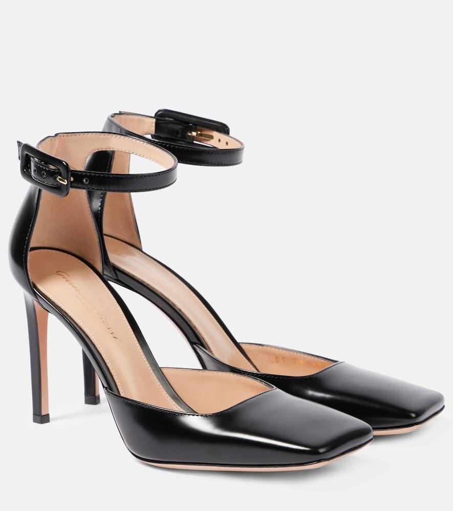 gianvito rossi 95 polished leather slingback pumps
