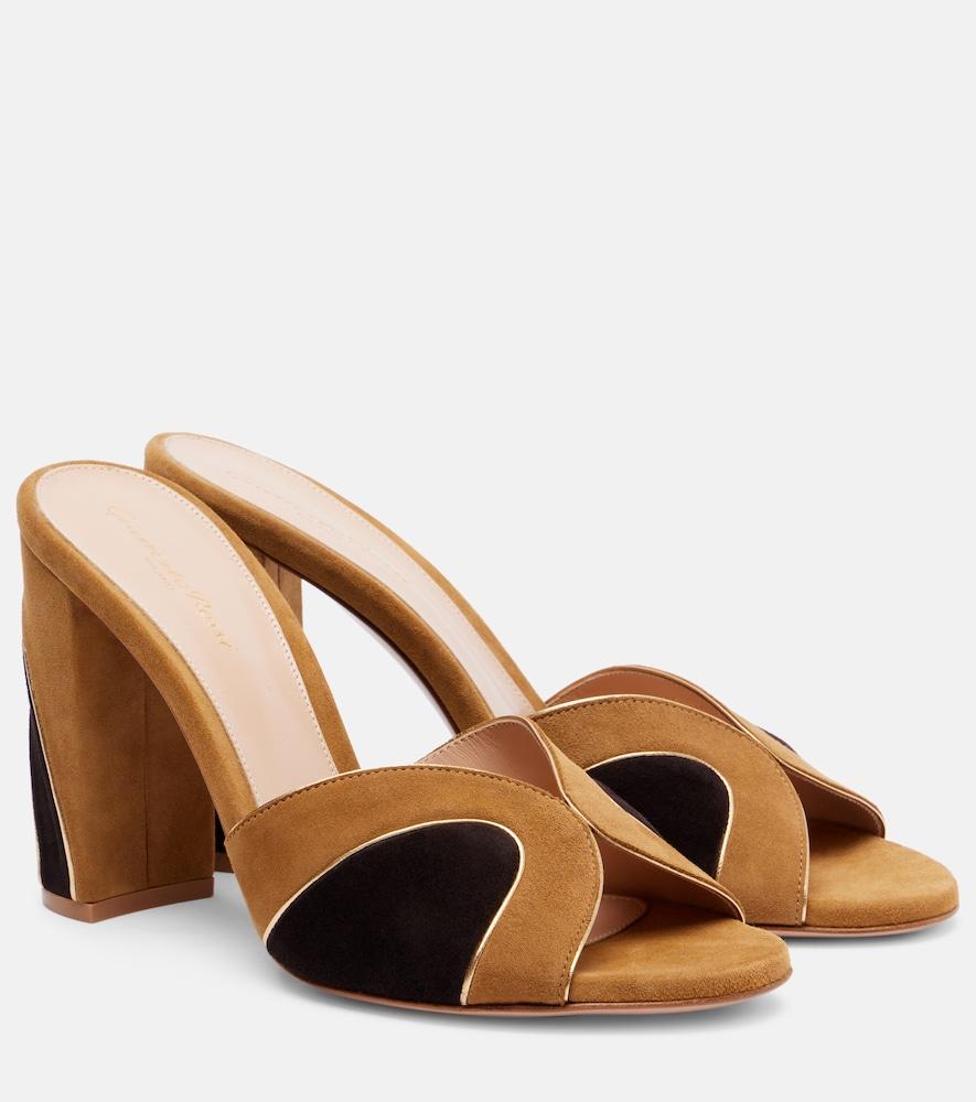 gianvito rossi 95 suede mules