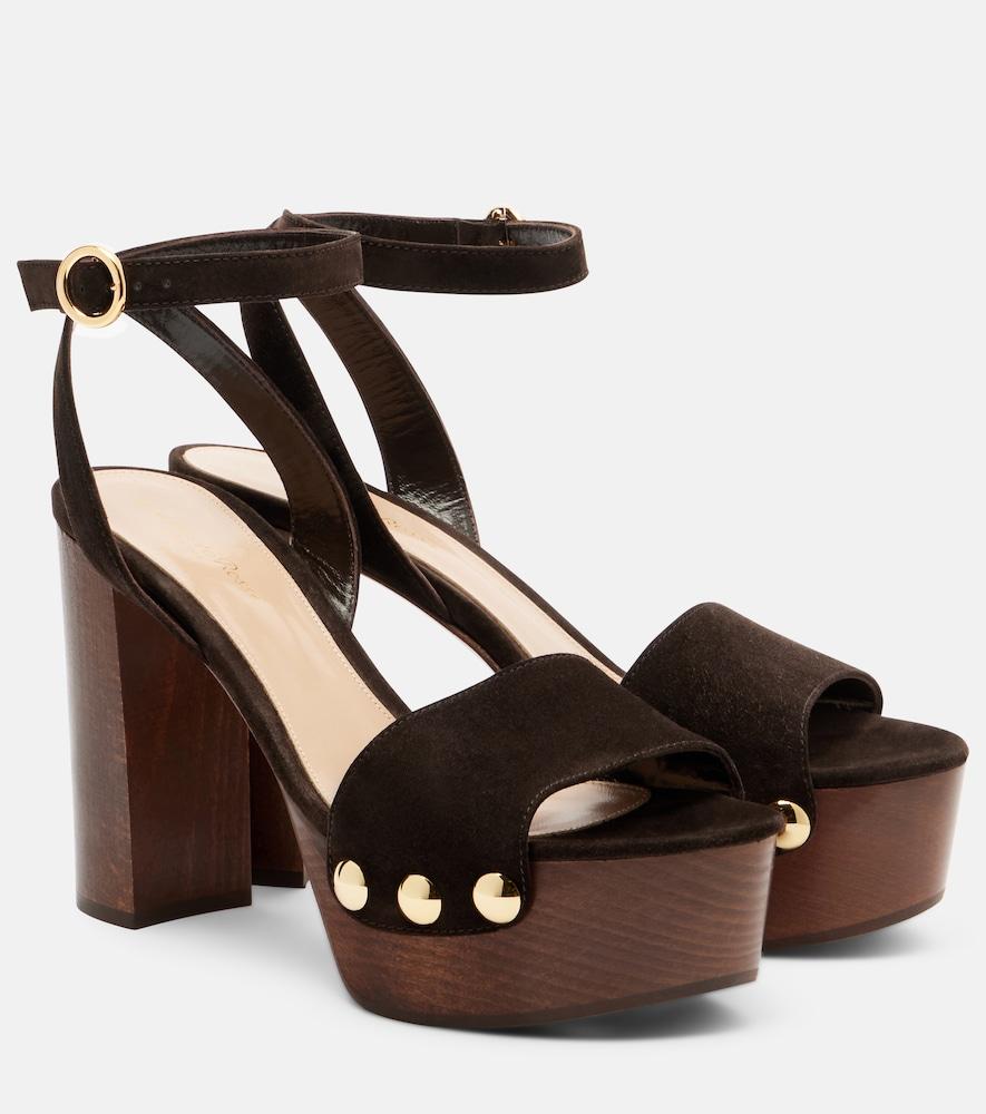 gianvito rossi ardéa studded suede platform sandals
