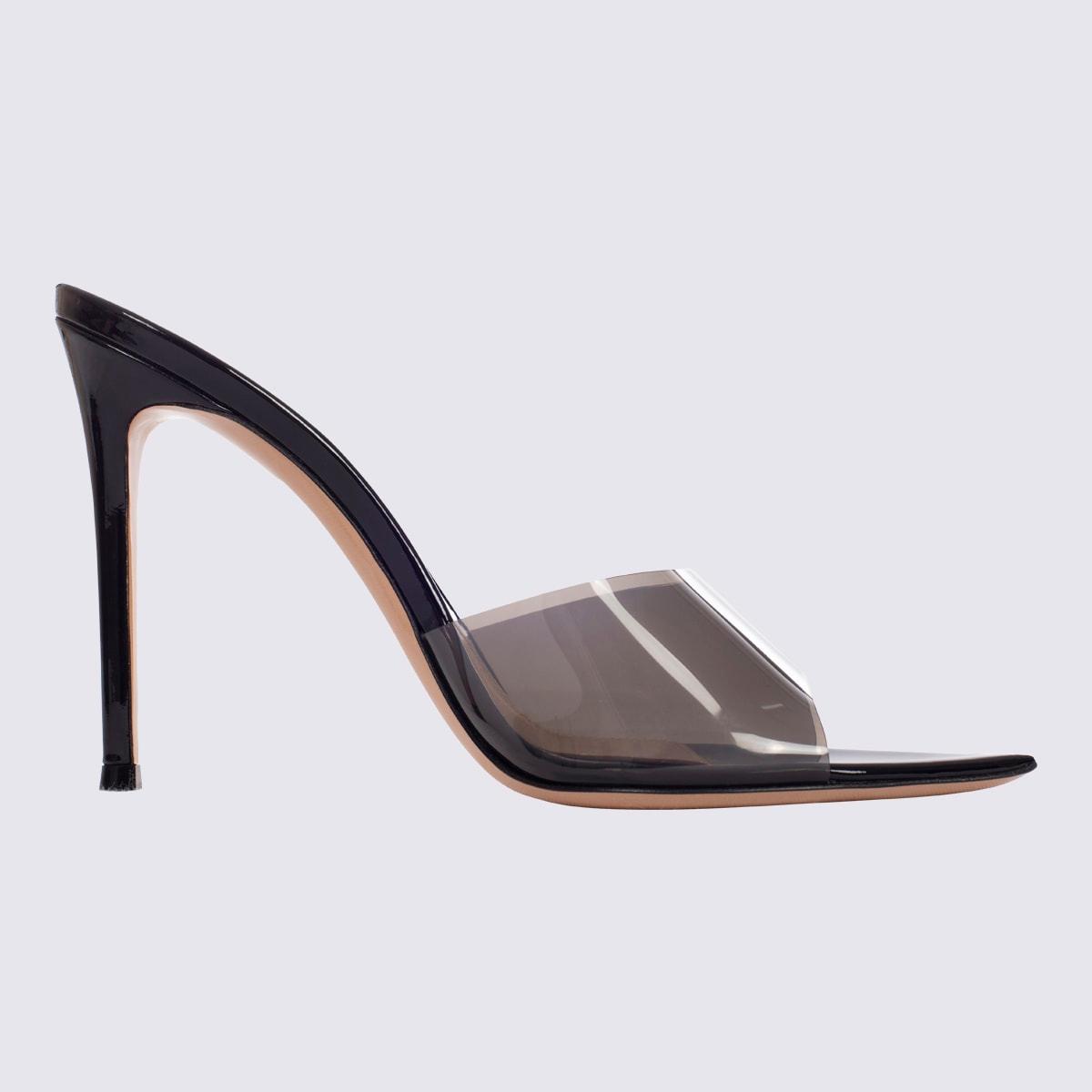gianvito rossi black leather elle mules