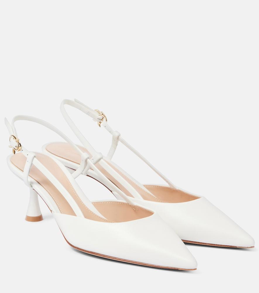 gianvito rossi bridal ascent 55 leather slingback pumps