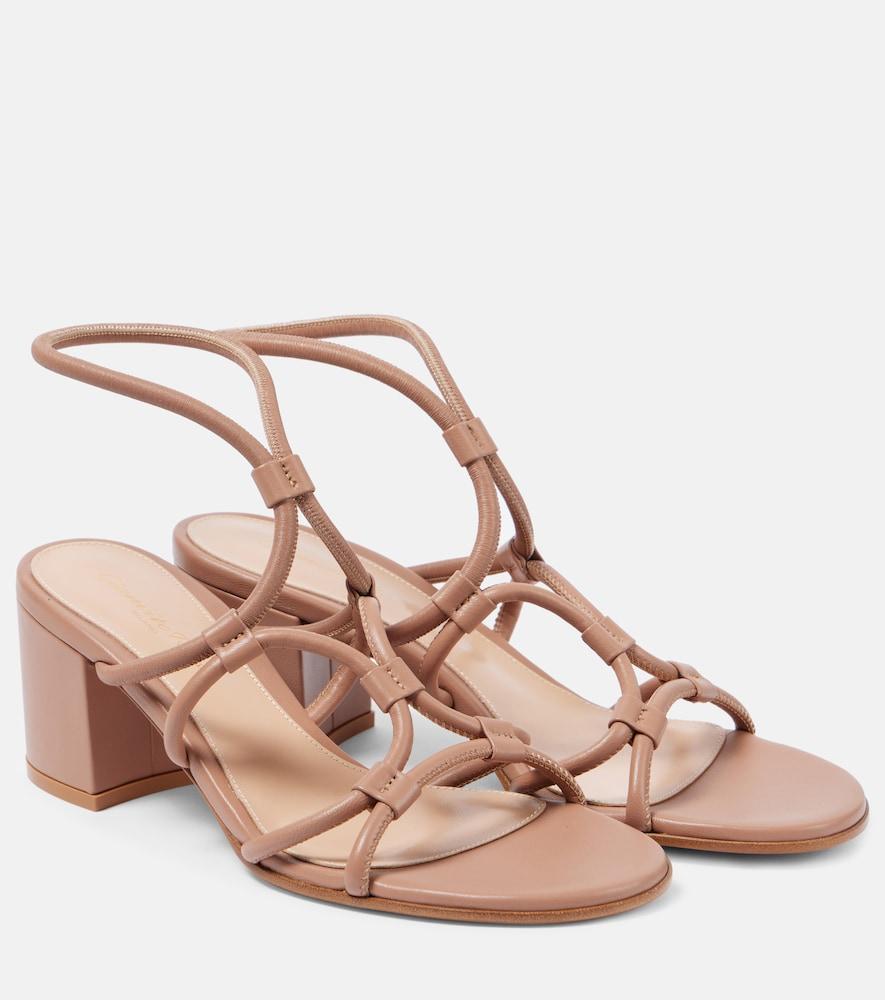 gianvito rossi cage 60 leather sandals