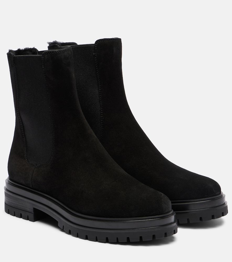 gianvito rossi chelsea suede ankle boots