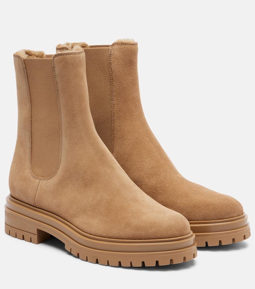 gianvito rossi chelsea suede ankle boots