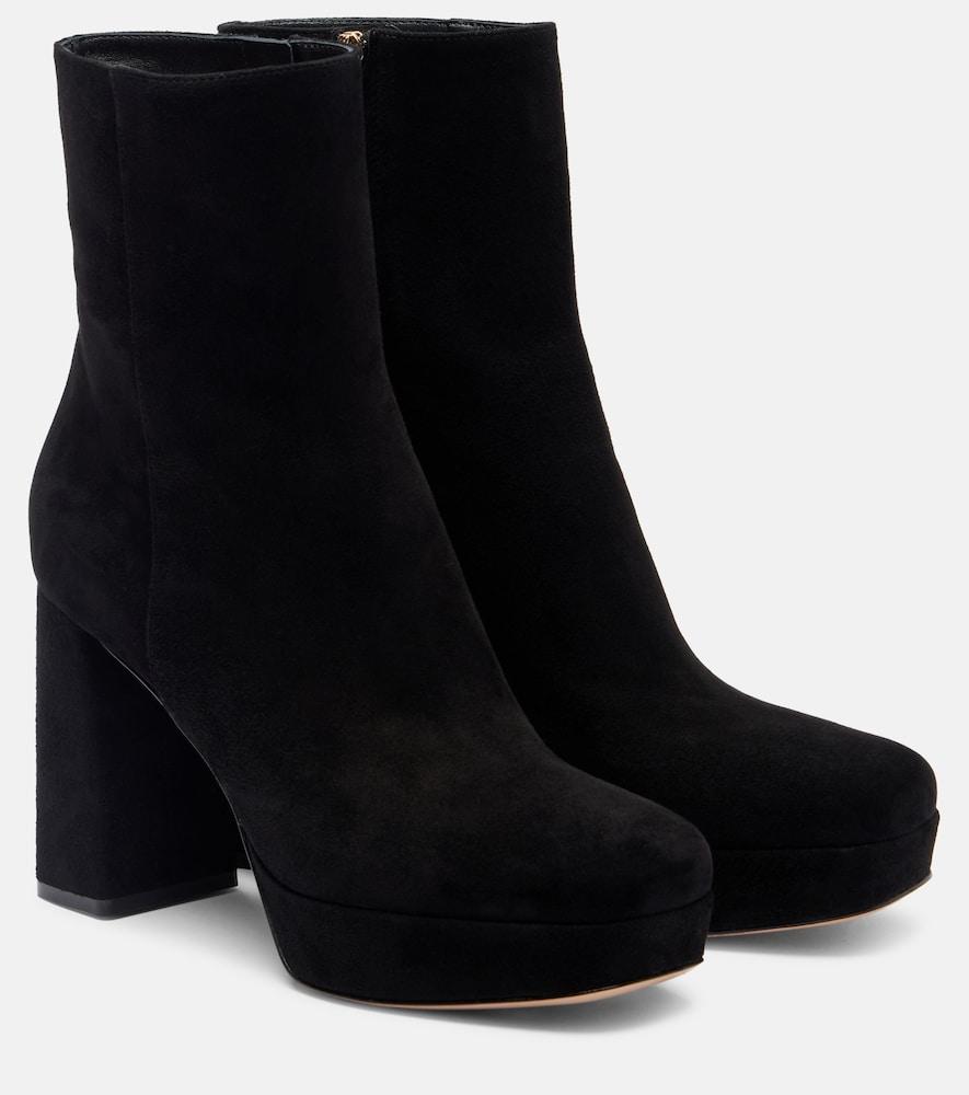gianvito rossi daisen 95 suede platform ankle boots