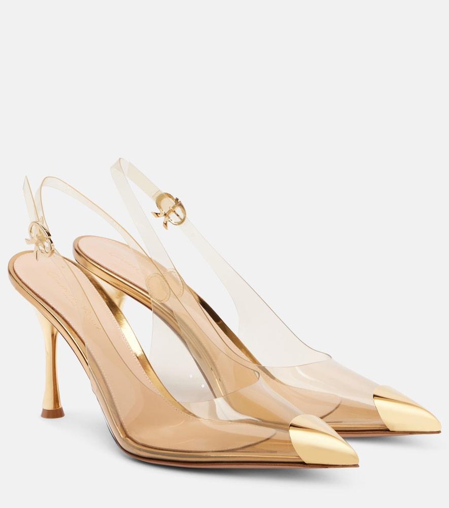gianvito rossi diana 85 pvc slingback pumps