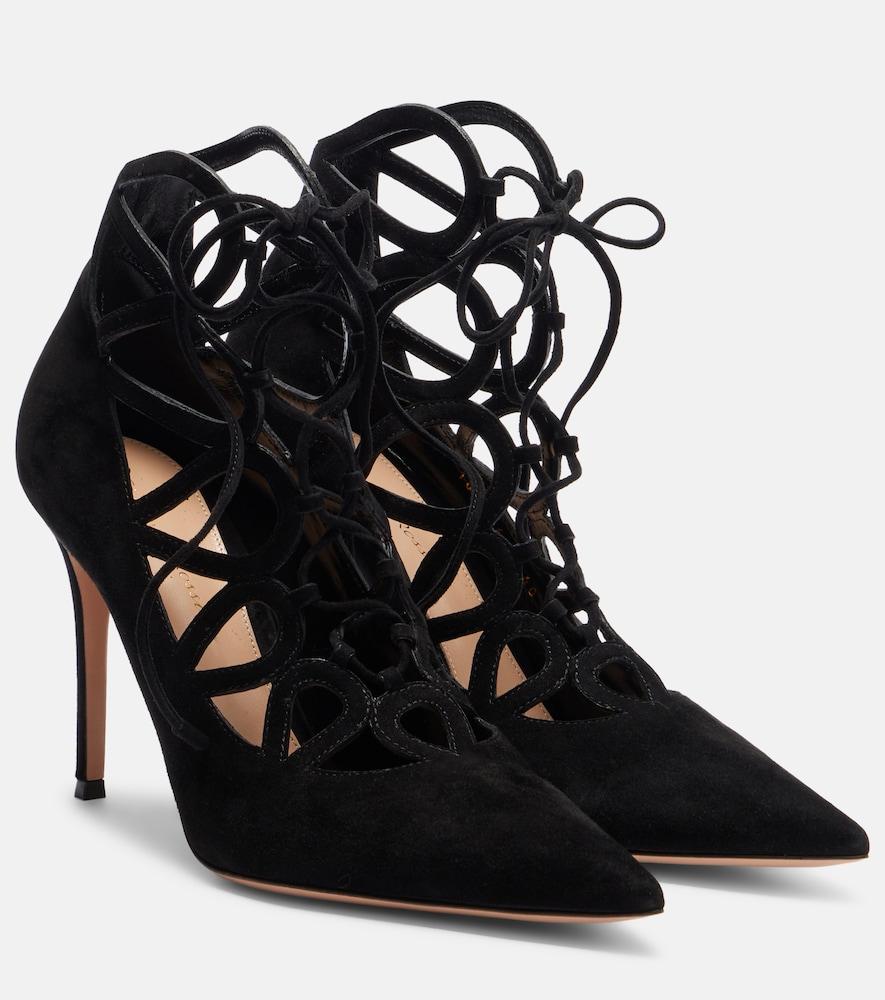 gianvito rossi elisa 95 suede lace