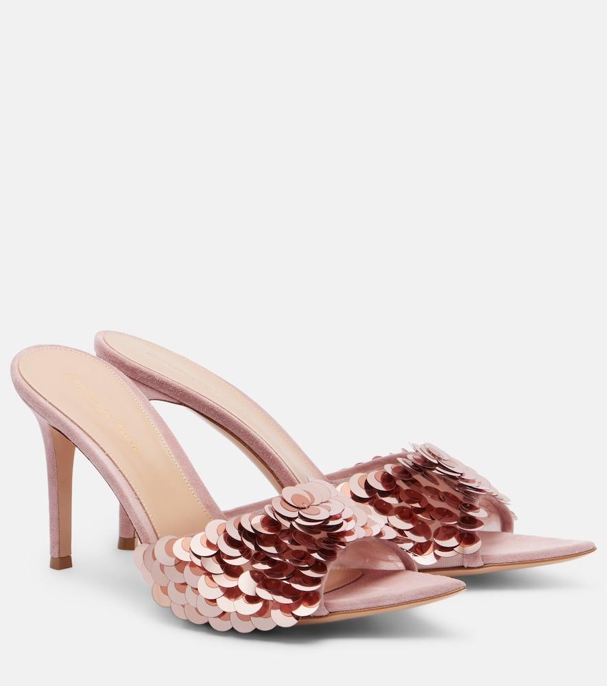 gianvito rossi elle sequined suede