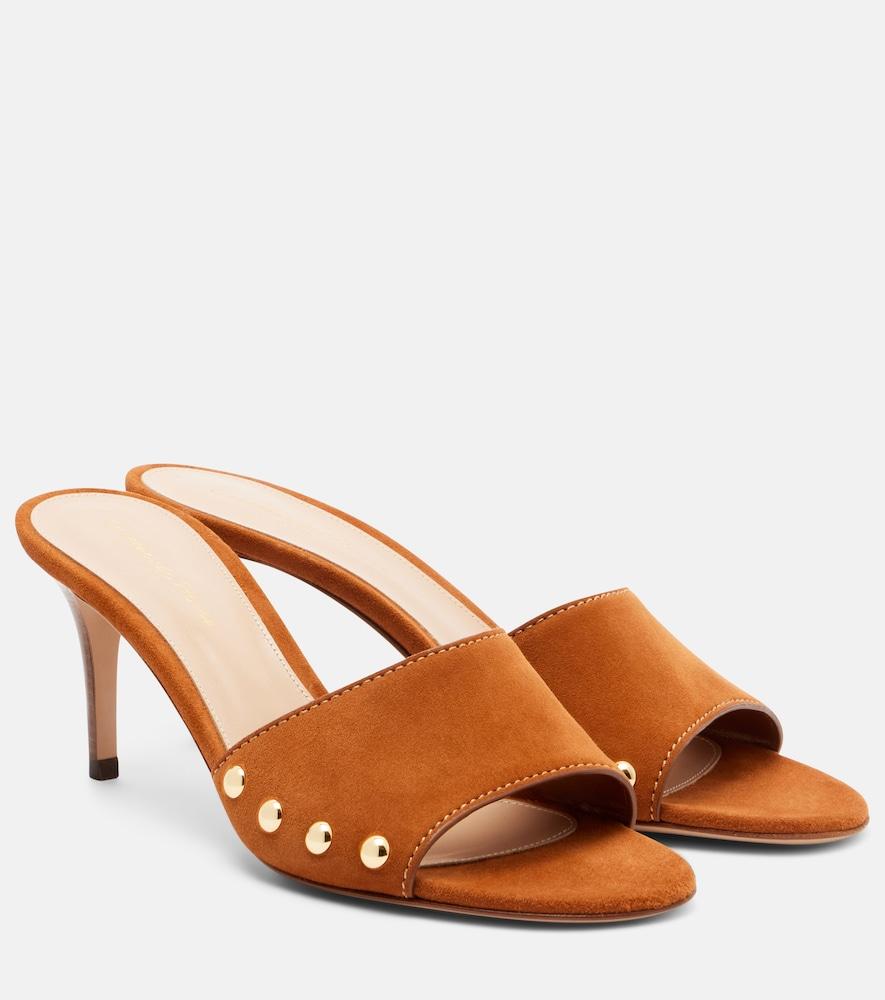 gianvito rossi embellished suede sandals