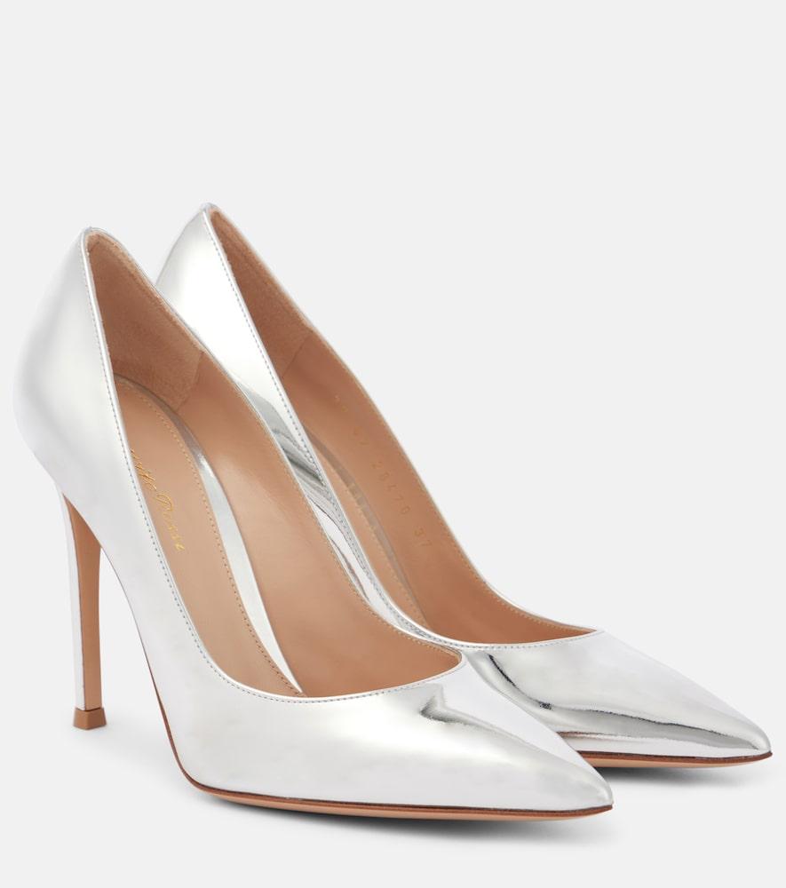 gianvito rossi gianvito 105 metallic leather pumps