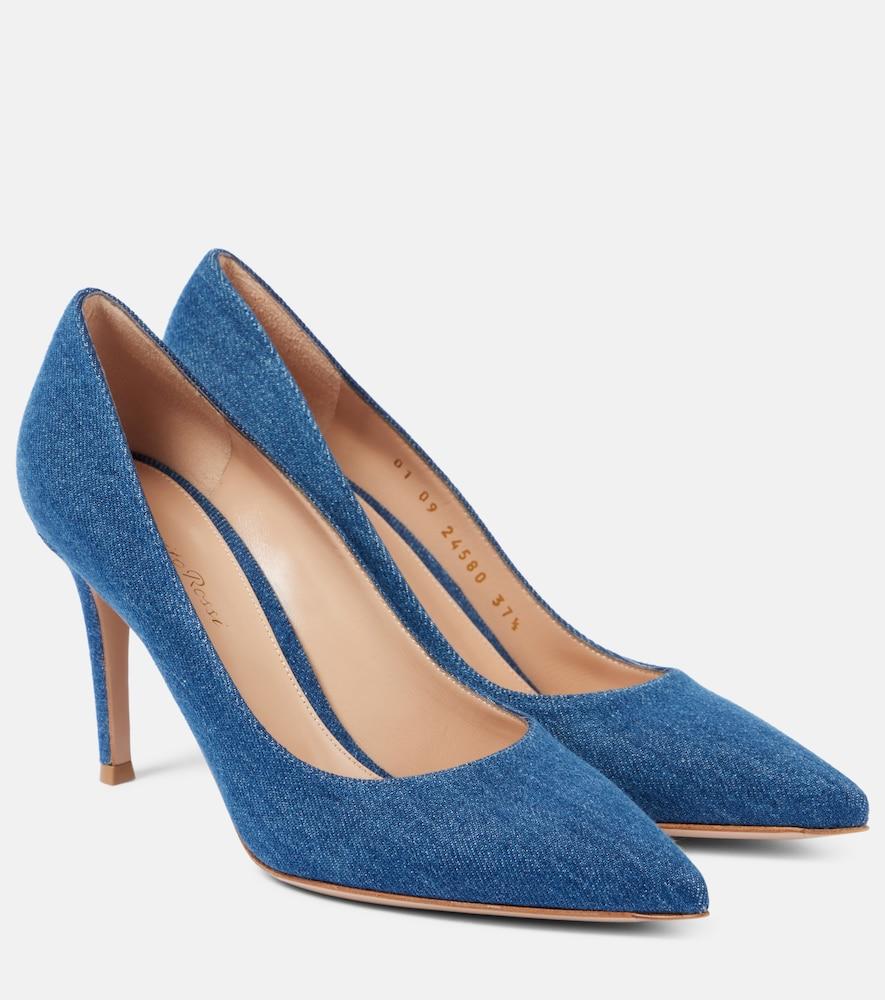 gianvito rossi gianvito 85 denim pumps