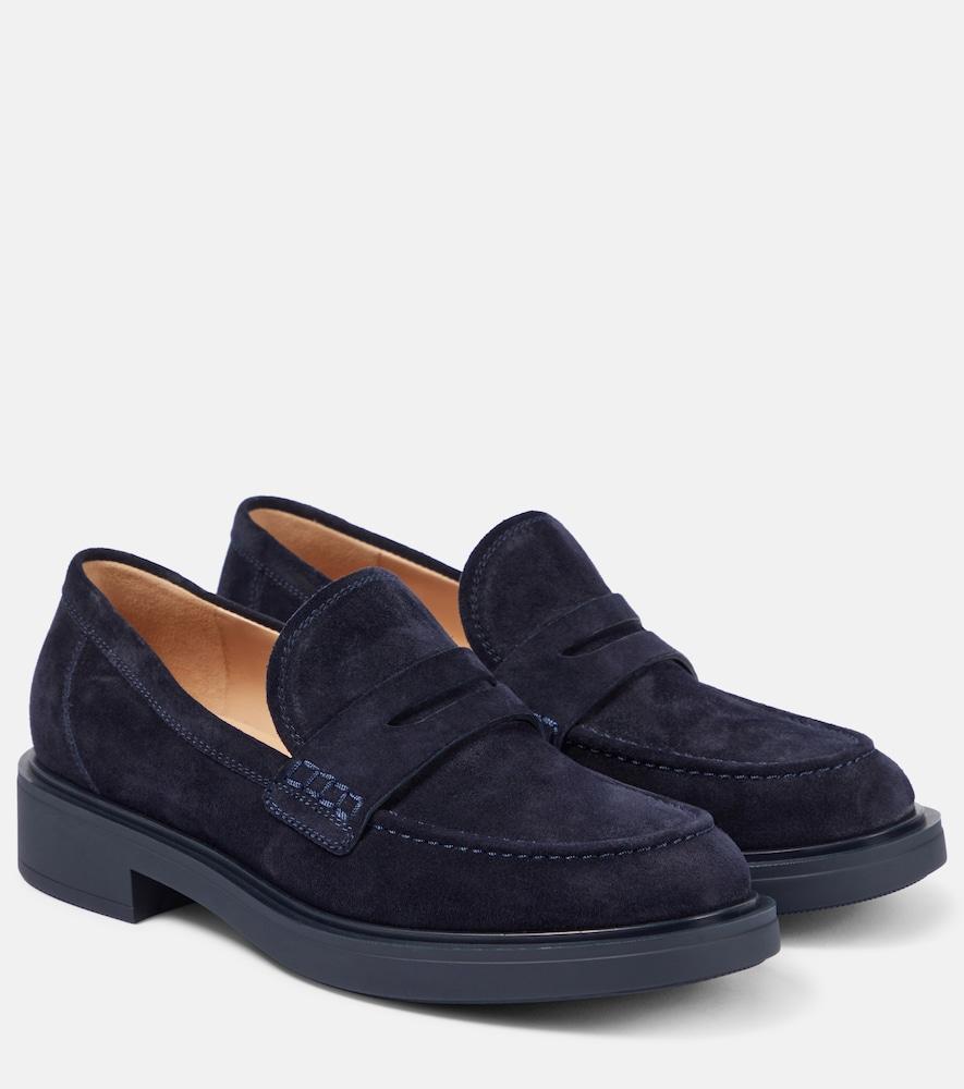 gianvito rossi harris suede loafers
