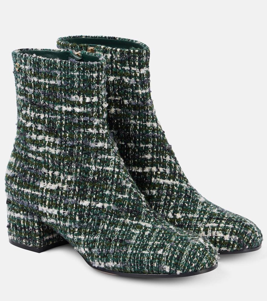 gianvito rossi joelle 45 bouclé tweed ankle boots