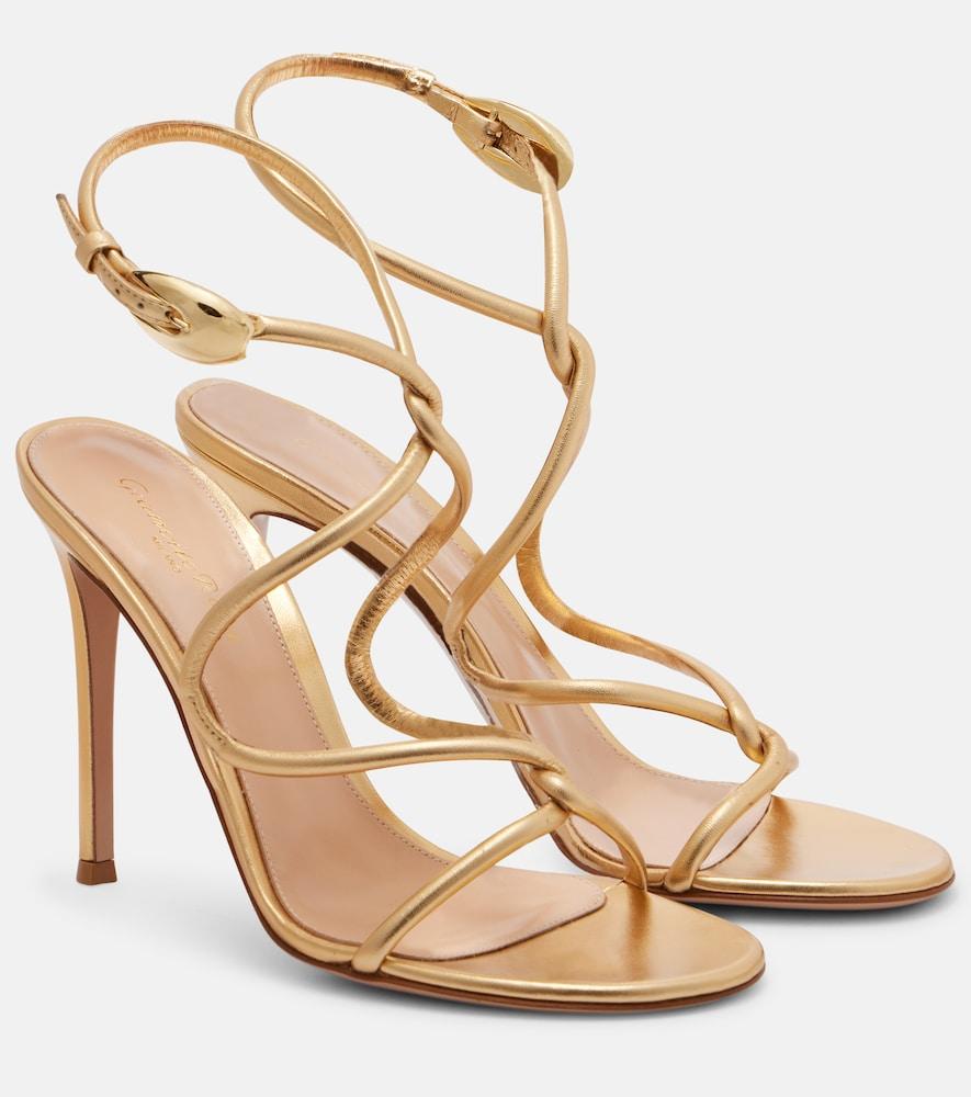 gianvito rossi jungle mamba 105 leather sandals