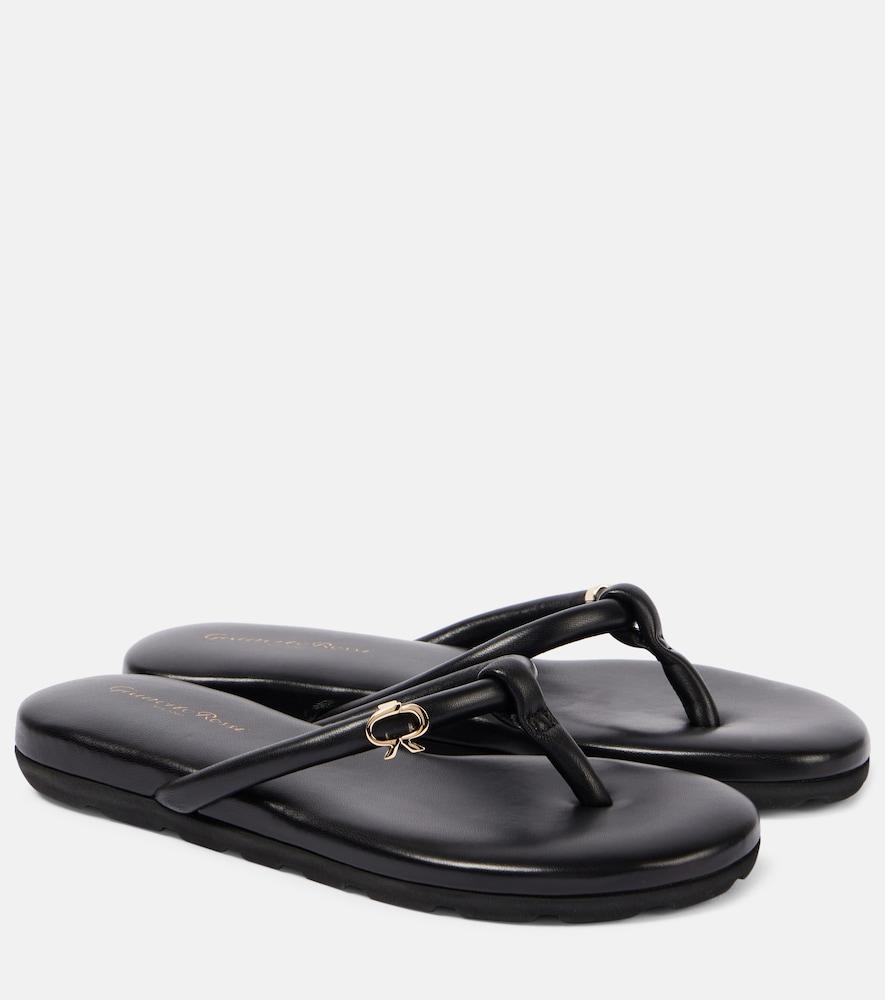 gianvito rossi juno leather thong sandals