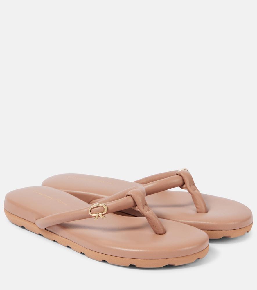 gianvito rossi juno leather thong sandals