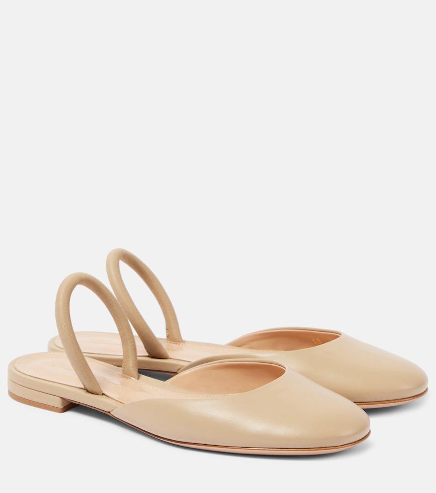 gianvito rossi leather ballet flats