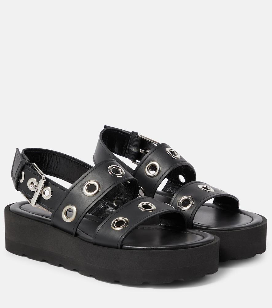 gianvito rossi leather platform sandals